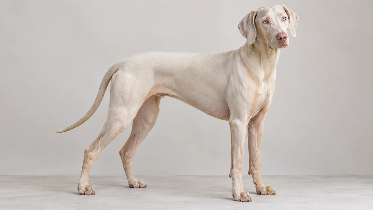 Doberman köpek — beyaz (albino, kabul dışı) renk