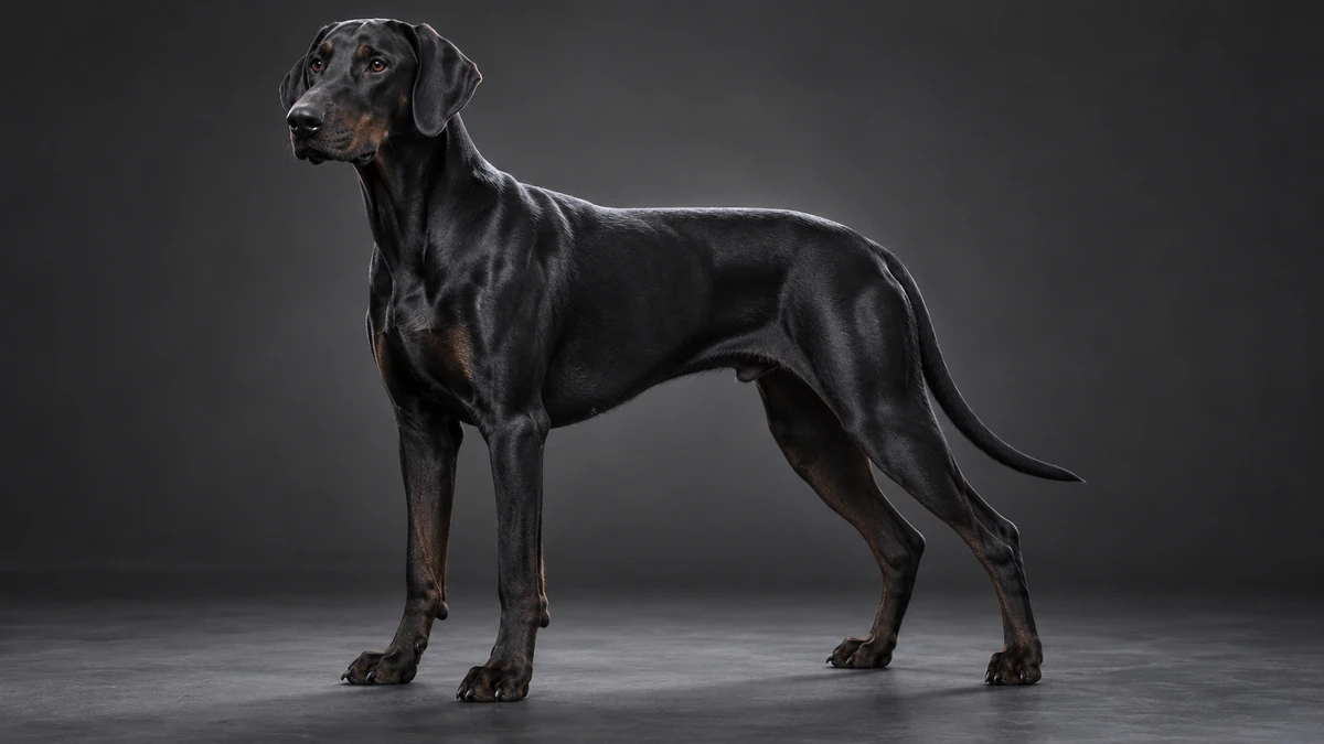 Doberman köpek — siyah (nadiren düz) renk
